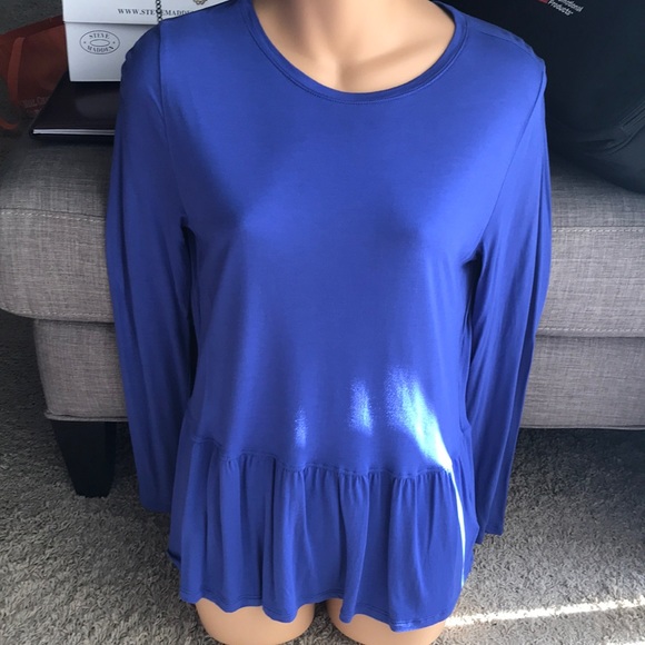 navy blue peplum
